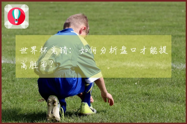 世界杯竞猜：如何分析盘口才能提高胜率？